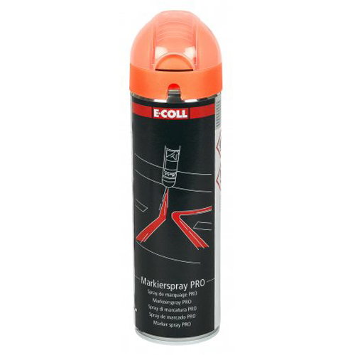 Markierspray PRO 500ml orange fluoreszierend 360° E-COLL